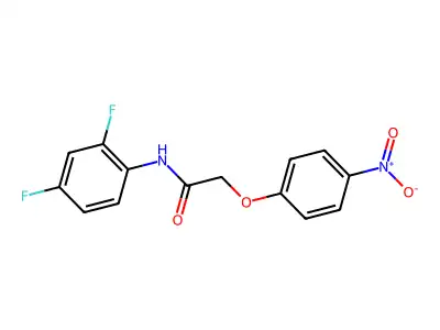 N-(2,4-difluorophenyl)-2-(4-nitrophenoxy)acetamide structure
