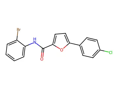 N-(2-Bromophenyl)-5-(4-chlorophenyl)-2-furamide structure