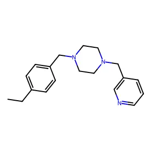1-[(4-Ethylphenyl)methyl]-4-(pyridin-3-ylmethyl)piperazine structure