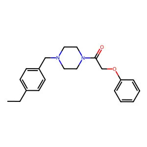 1-(4-Ethylbenzyl)-4-(phenoxyacetyl)piperazine structure