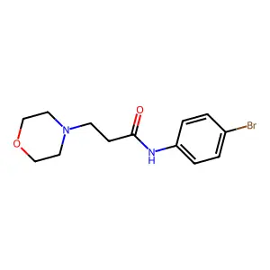 N-(4-bromophenyl)-3-(4-morpholinyl)propanamide structure