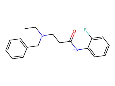 3-[benzyl(ethyl)amino]-N-(2-fluorophenyl)propanamide structure