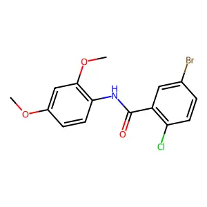 5-bromo-2-chloro-N-(2,4-dimethoxyphenyl)benzamide structure