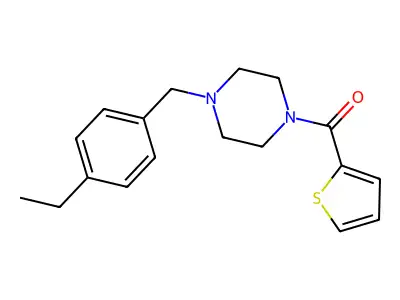 1-(4-Ethylbenzyl)-4-(2-thienylcarbonyl)piperazine structure