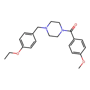 1-(4-Ethoxybenzyl)-4-(4-methoxybenzoyl)piperazine structure