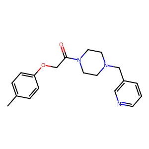 2-(4-Methylphenoxy)-1-[4-(pyridin-3-ylmethyl)piperazin-1-yl]ethanone structure