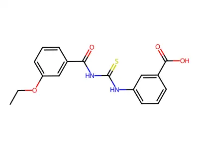 3-[(3-Ethoxybenzoyl)carbamothioylamino]benzoic acid structure