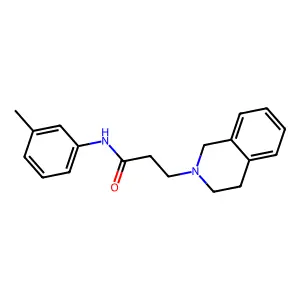 3-(3,4-dihydro-1H-isoquinolin-2-yl)-N-(3-methylphenyl)propanamide structure