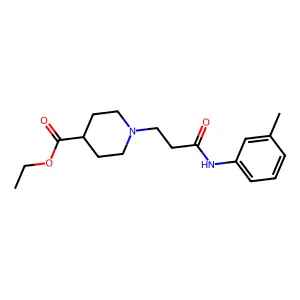 Ethyl 1-[3-oxo-3-(3-toluidino)propyl]-4-piperidinecarboxylate structure