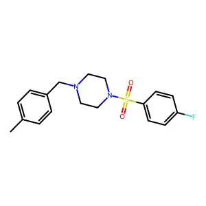 1-[(4-Fluorophenyl)sulfonyl]-4-(4-methylbenzyl)piperazine structure