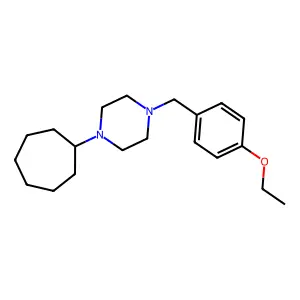 1-Cycloheptyl-4-[(4-ethoxyphenyl)methyl]piperazine structure