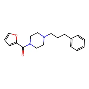 Furan-2-yl[4-(3-phenylpropyl)piperazin-1-yl]methanone structure