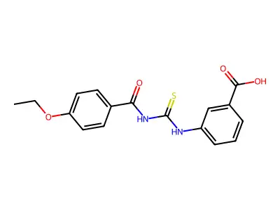 3-[(4-Ethoxybenzoyl)carbamothioylamino]benzoic acid structure