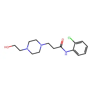 N-(2-chlorophenyl)-3-[4-(2-hydroxyethyl)piperazin-1-yl]propanamide structure
