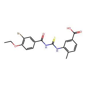 3-[(3-Bromo-4-ethoxybenzoyl)carbamothioylamino]-4-methylbenzoic acid structure
