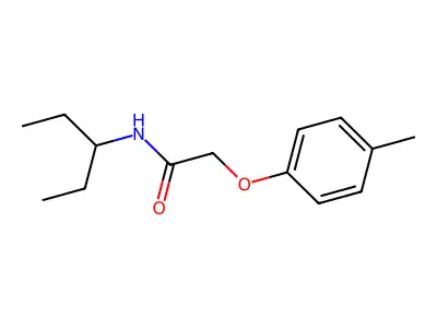2-(4-methylphenoxy)-N-pentan-3-ylacetamide structure