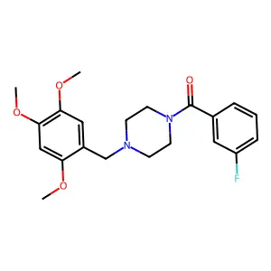 (3-Fluorophenyl)[4-(2,4,5-trimethoxybenzyl)piperazin-1-yl]methanone structure