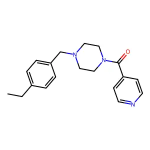 1-(4-Ethylbenzyl)-4-isonicotinoylpiperazine structure