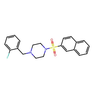 1-[(2-Fluorophenyl)methyl]-4-naphthalen-2-ylsulfonylpiperazine structure