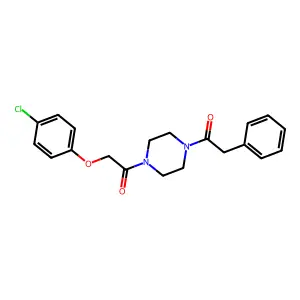 1-[(4-Chlorophenoxy)acetyl]-4-(phenylacetyl)piperazine structure