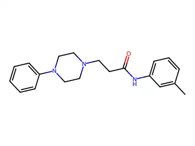 N-(3-methylphenyl)-3-(4-phenylpiperazin-1-yl)propanamide structure