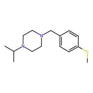 1-[(4-Methylsulfanylphenyl)methyl]-4-propan-2-ylpiperazine structure