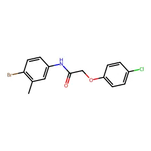 N-(4-bromo-3-methylphenyl)-2-(4-chlorophenoxy)acetamide structure