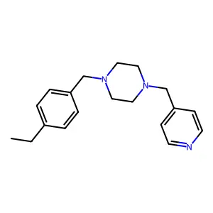 1-(4-Ethylbenzyl)-4-(pyridin-4-ylmethyl)piperazine structure