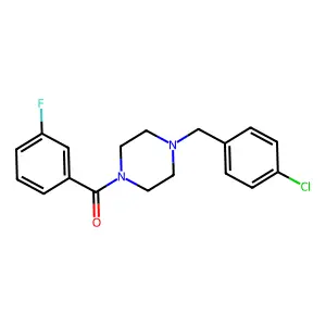 1-(4-Chlorobenzyl)-4-(3-fluorobenzoyl)piperazine structure