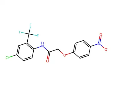 N-[4-chloro-2-(trifluoromethyl)phenyl]-2-(4-nitrophenoxy)acetamide structure