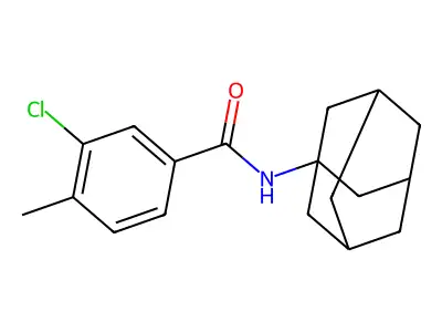 N-(1-adamantyl)-3-chloro-4-methylbenzamide structure