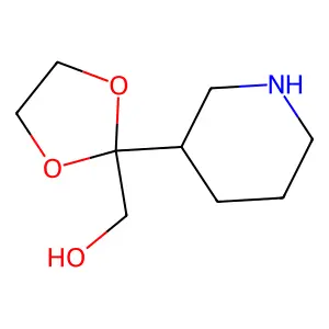 [2-(Piperidin-3-yl)-1,3-dioxolan-2-yl]methanol structure