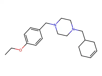 1-(Cyclohex-3-en-1-ylmethyl)-4-(4-ethoxybenzyl)piperazine structure