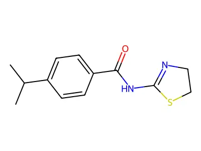 N-(4,5-dihydro-1,3-thiazol-2-yl)-4-isopropylbenzamide structure