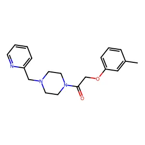 2-(3-Methylphenoxy)-1-[4-(pyridin-2-ylmethyl)piperazin-1-yl]ethanone structure