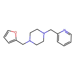 1-(Furan-2-ylmethyl)-4-(pyridin-2-ylmethyl)piperazine structure