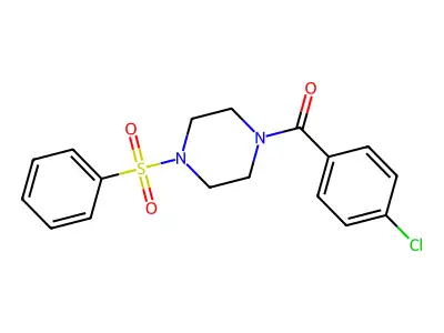 (4-Chlorophenyl)(4-(phenylsulfonyl)piperazin-1-yl)methanone structure