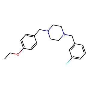 1-(4-Ethoxybenzyl)-4-(3-fluorobenzyl)piperazine structure