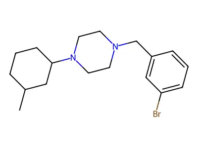 1-[(3-Bromophenyl)methyl]-4-(3-methylcyclohexyl)piperazine structure
