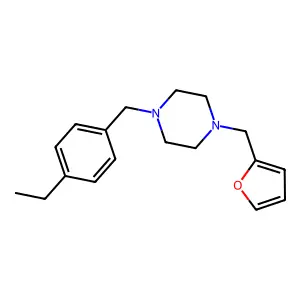 1-[(4-Ethylphenyl)methyl]-4-(furan-2-ylmethyl)piperazine structure