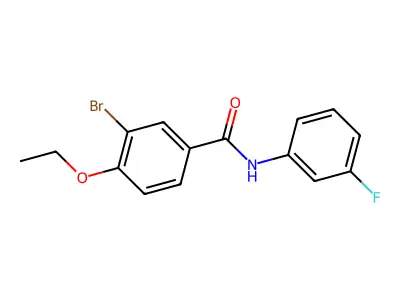 3-bromo-4-ethoxy-N-(3-fluorophenyl)benzamide structure