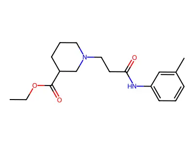 Ethyl 1-[3-oxo-3-(3-toluidino)propyl]-3-piperidinecarboxylate structure