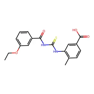 3-[(3-Ethoxybenzoyl)carbamothioylamino]-4-methylbenzoic acid structure