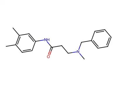 3-[benzyl(methyl)amino]-N-(3,4-dimethylphenyl)propanamide structure