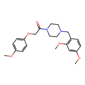 1-[4-[(2,4-Dimethoxyphenyl)methyl]piperazin-1-yl]-2-(4-methoxyphenoxy)ethanone structure