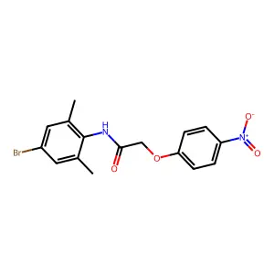 N-(4-bromo-2,6-dimethylphenyl)-2-(4-nitrophenoxy)acetamide structure