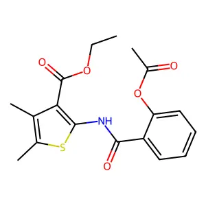 Ethyl 2-[(2-acetyloxybenzoyl)amino]-4,5-dimethylthiophene-3-carboxylate structure