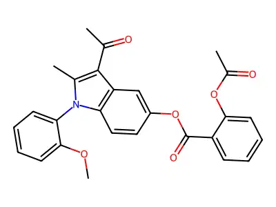 [3-Acetyl-1-(2-methoxyphenyl)-2-methylindol-5-yl] 2-acetyloxybenzoate structure