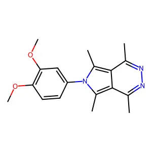6-(3,4-dimethoxyphenyl)-1,4,5,7-tetramethyl-6H-pyrrolo[3,4-d]pyridazine structure