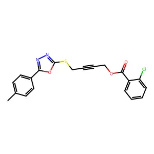 4-[[5-(4-Methylphenyl)-1,3,4-oxadiazol-2-yl]sulfanyl]but-2-ynyl 2-chlorobenzoate structure